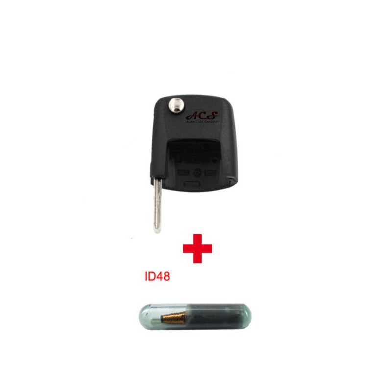 Inserto de llave con transpondedor compatible con VW ID48 CAN HU66