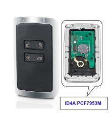 Tarjeta transmisora de control remoto de 4 botones Renault Megane IV, Scenic IV y Talisman