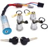 Set of 4 steering lock ignition lock cylinders for Citroen Berlingo and Peugeot Partner