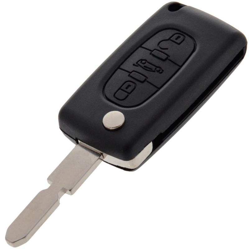 Télécommande clé émetteur compatible Peugeot 607 3 boutons 6490A0 6554GN