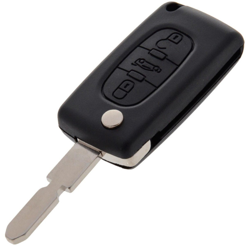Télécommande clé émetteur compatible Peugeot 607 3 boutons 6490A0 6554GN