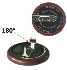 Rechargeable battery battery VL2020 3V Panansonic 180° Mini Cooper