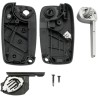 Carcasa para llave remota de 3 botones para Fiat Ducato, Boxer y Jumper.