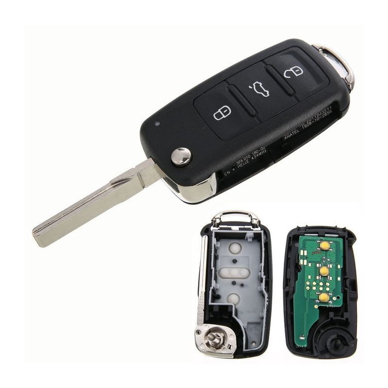 VW Volkswagen 3-button remote control transmitter 5K0837202AD