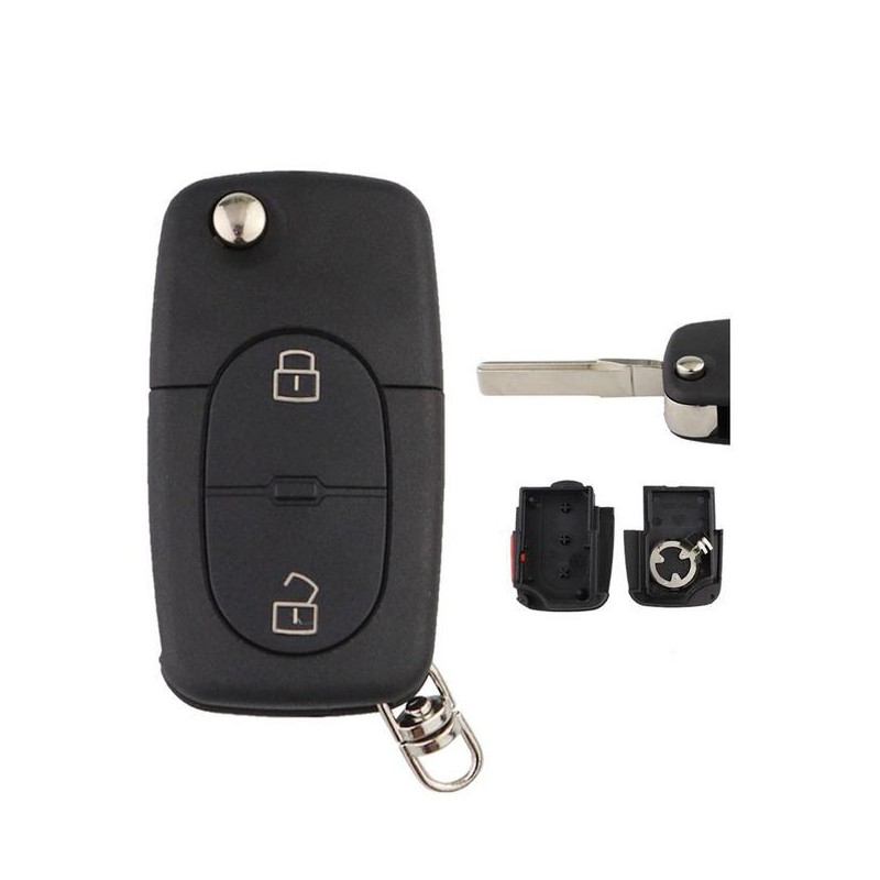 Carcasa para llave remota de 2 botones para Audi A2, A3, A4, A6, A8, TT CR1620