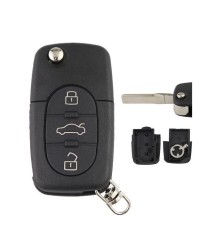 Télécommande coque de clé plip 3 boutons Audi A2, A3, A4, A6, A8, TT CR1620