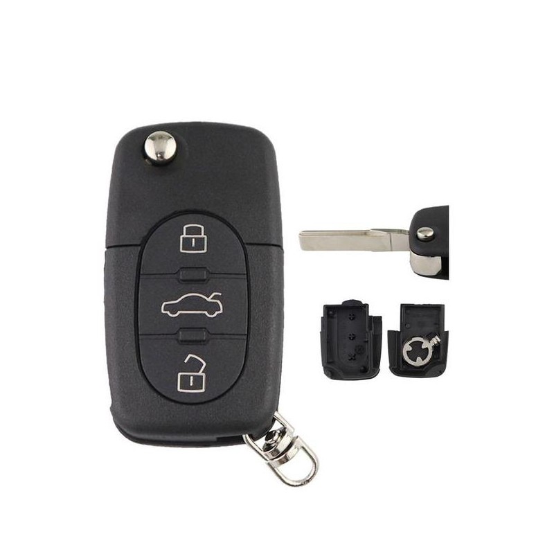 3-button remote key fob case for Audi A2, A3, A4, A6, A8, TT CR1620 3-button remote key fob case for Audi A2, A3, A4, A6, A8, TT CR1620