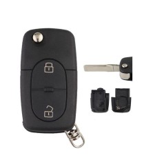 2-button remote key fob case for Audi A2 A3 A4 A6 A8 TT RS3 RS4 CR2032