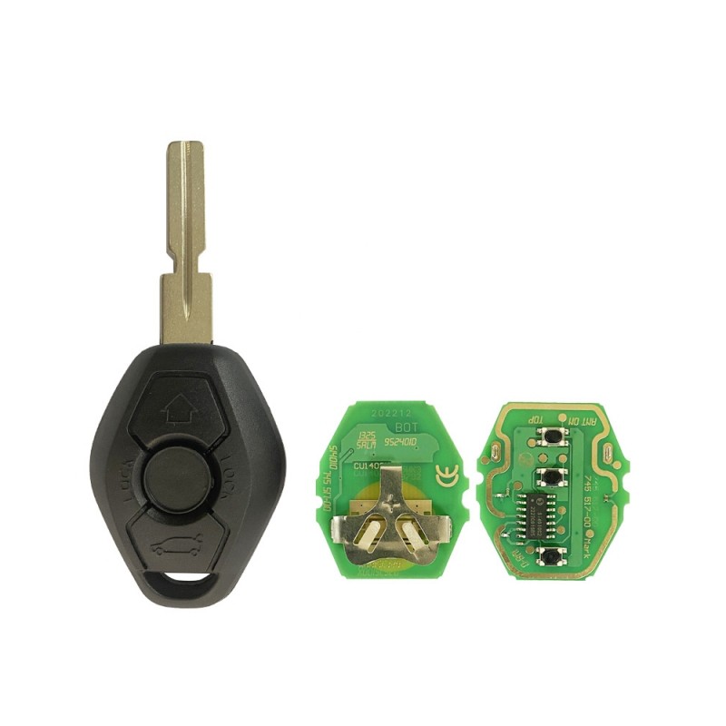 Mando a distancia con circuito para BMW Serie 3/5/7 E38 E39 E46, Z3 M5 M3 EWS 433MHz HU58