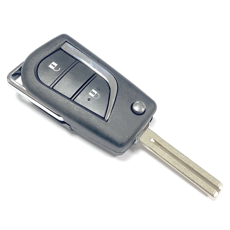 Carcasa para llave con mando a distancia de 2 botones Toyota Aygo TOY48