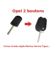 Kit de transformação de chave OPEL 2 botões Vectra Astra Zafira Agila Corsa Omega Combo Meriva Tigra