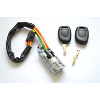 Kit de ignição com trava de direção + 2 chaves Renault Clio 2 Megane 1 Sc...