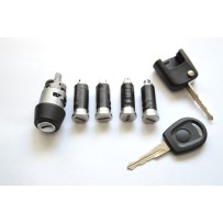 Lenkradschloss-Set, Zündschalter, Türschlosszylinder kompatibel mit VW TRA...