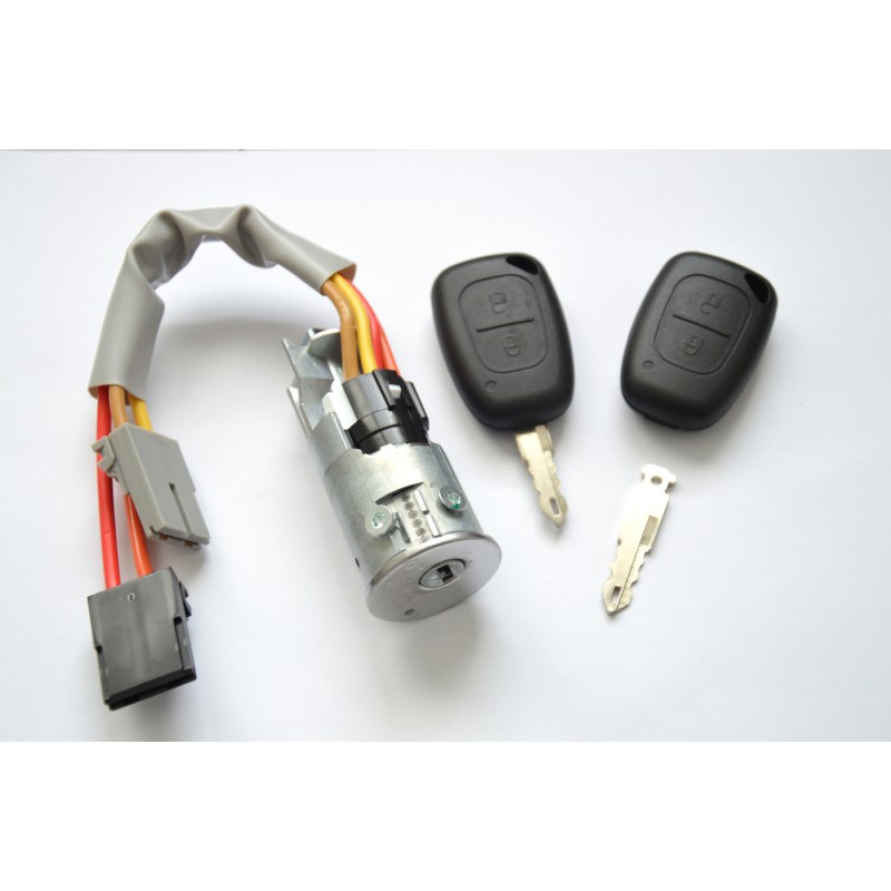 Steering lock ignition switch kit + 2 keys compatible Renault Laguna, Master 2, and Movano 7701038365