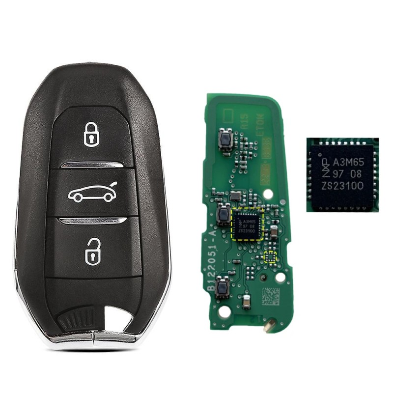 Télécommande clé émetteur compatible Peugeot IM3A A3M05 A3M15 A3M65 Télécommande clé émetteur compatible Peugeot IM3A A3M05 A3M15 A3M65