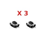 Conjunto de 3 botões de pressão para Peugeot 207 307 407 308 607 806 807 C1 C2 C3 C4 Picasso C5 C6 C8