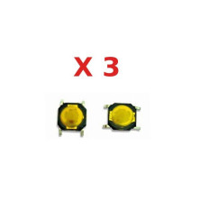 Set of 3 push buttons for Renault Mini Cooper Nissan Saab