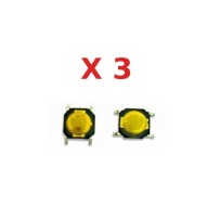 Lot de 3 boutons poussoirs pour Renault Mini Cooper Nissan Saab