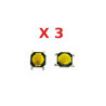 Lot de 3 boutons poussoirs switch pour télécommande carte Renault, Mini Cooper, Nissan, Saab