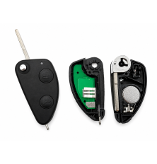 Télécommande avec circuit compatible Alfa Romeo 147 156 166 GT 71717882 2 boutons