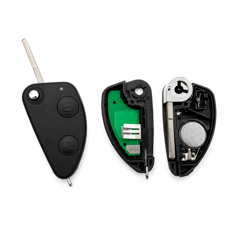 Télécommande avec circuit compatible Alfa Romeo 147 156 166 GT 71717882 2 boutons