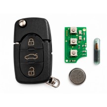 Télécommande clé avec circuit compatible VW Beetle Seat Leon 1J0959753B ID48