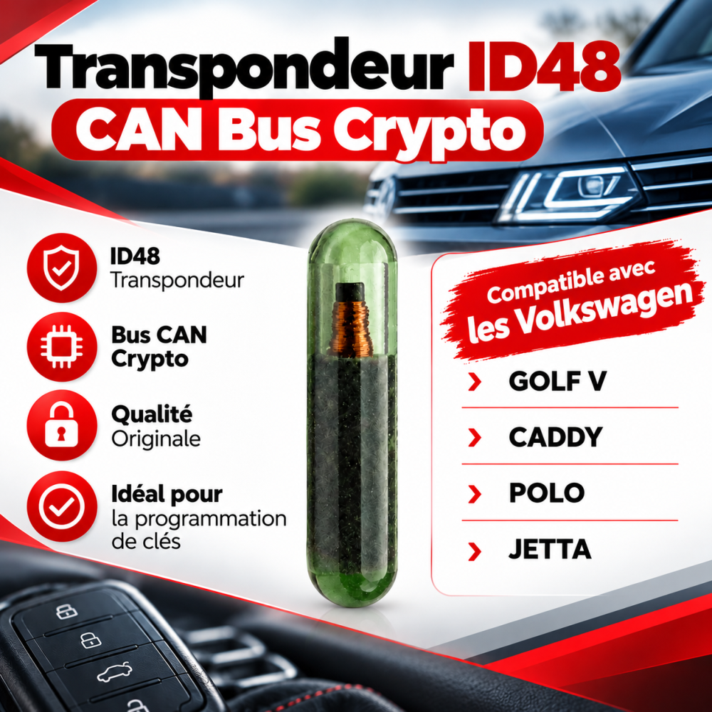 Transpondedor chip antirrobo ID48 CAN compatible VW Golf V Polo Jetta TP23
