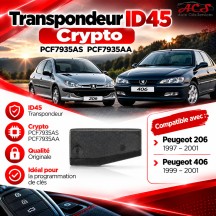 Transponder chip anti-theft ID45 Peugeot 206 406 PCF7935AS PCF7935AA