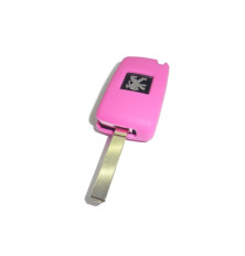 Étui housse de protection Rose pour télécommande plip Peugeot Citroën 2 boutons