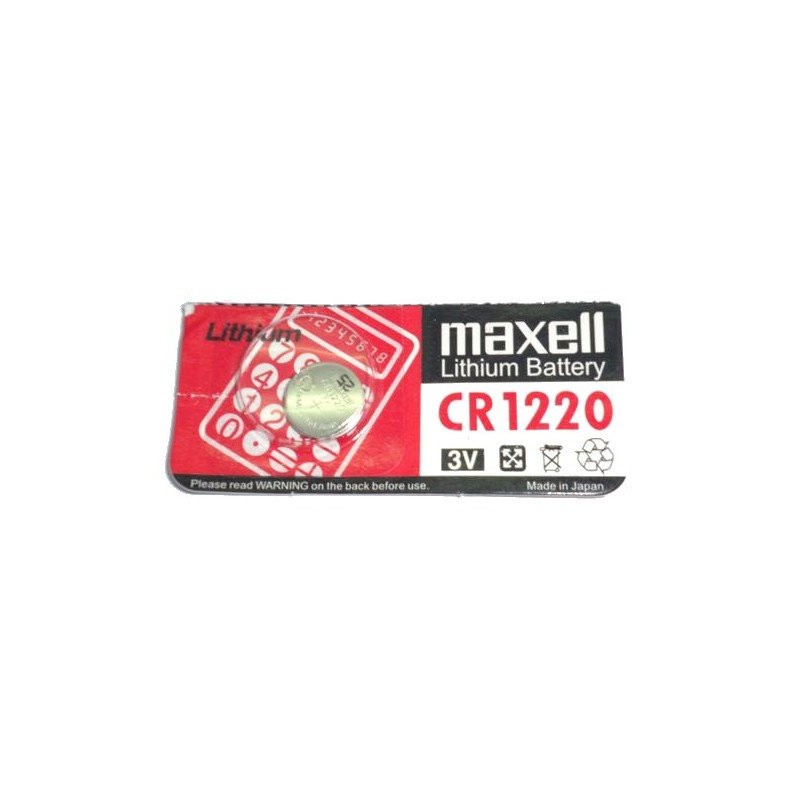 Maxell CR1220 lithium battery for remote control, electronic key 