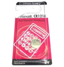 Maxell CR1216 lithium batterij voor afstandsbediening, elektronische sleutel 
